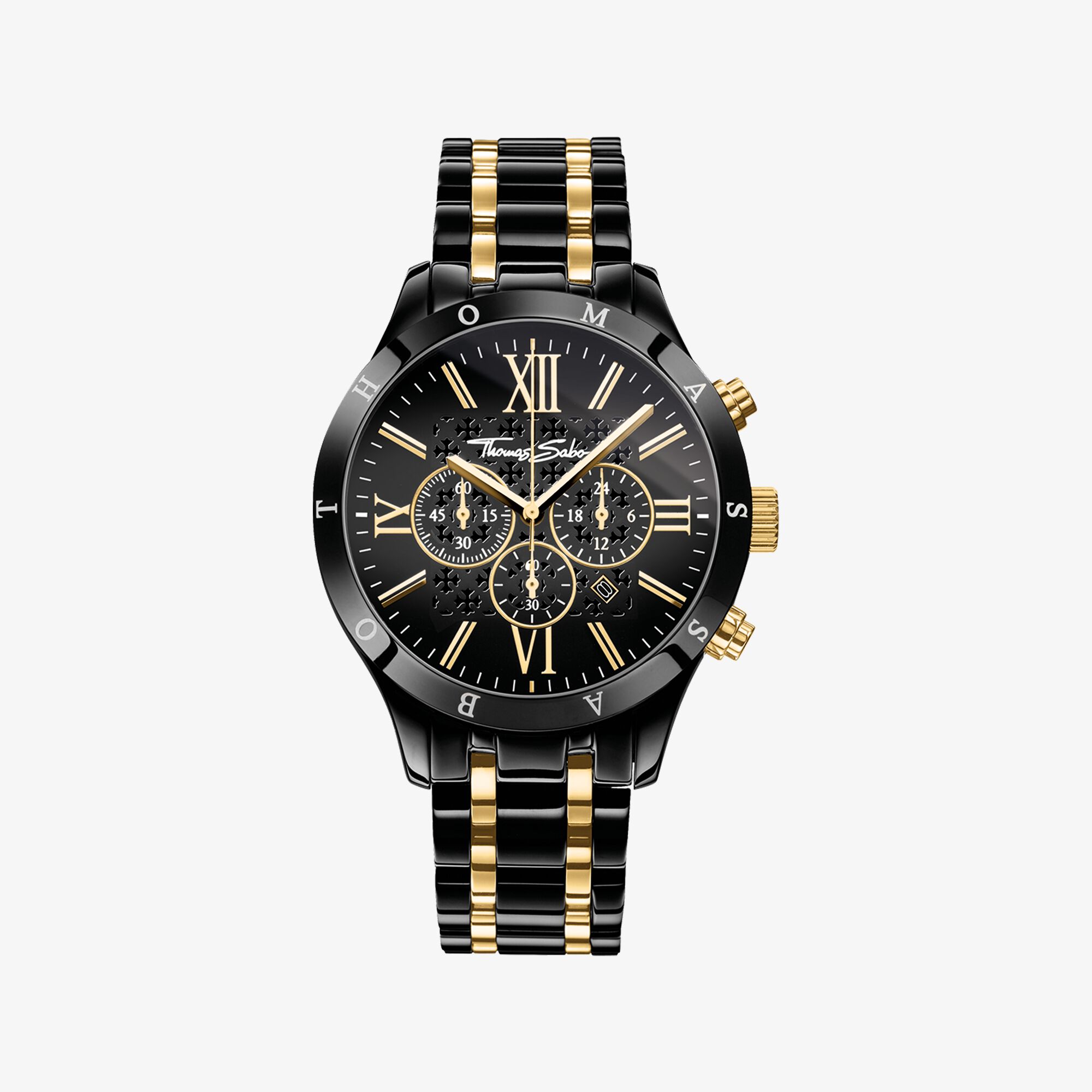THOMAS SABO Montre pour homme Rebel Urban bicolore, Acier inoxydable, Taille: 43 MM, homme