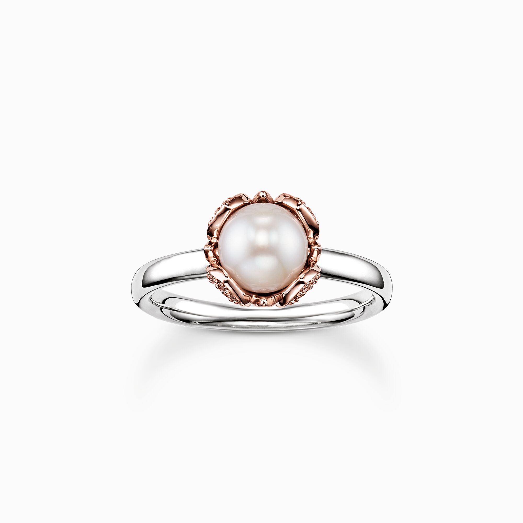 Pearl ring lotos blossom from the  collection in the THOMAS SABO online store