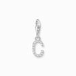 Charm pendant letter C with white stones silver from the Charm Club collection in the THOMAS SABO online store