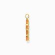 Colgante cruz con piedras naranja y estrella chapado en oro de la colección  en la tienda online de THOMAS SABO