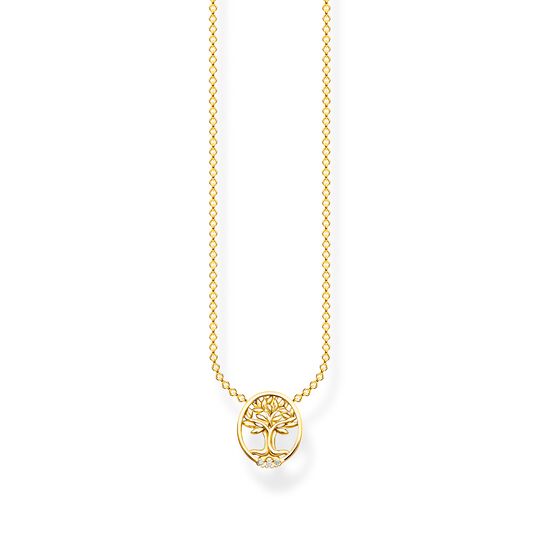 Kette Tree of Love mit wei&szlig;en Steinen gold aus der Charming Collection Kollektion im Online Shop von THOMAS SABO