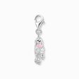 Silver member charm pendant with standard poodle with pink scarf from the Charm Club collection in the THOMAS SABO online store