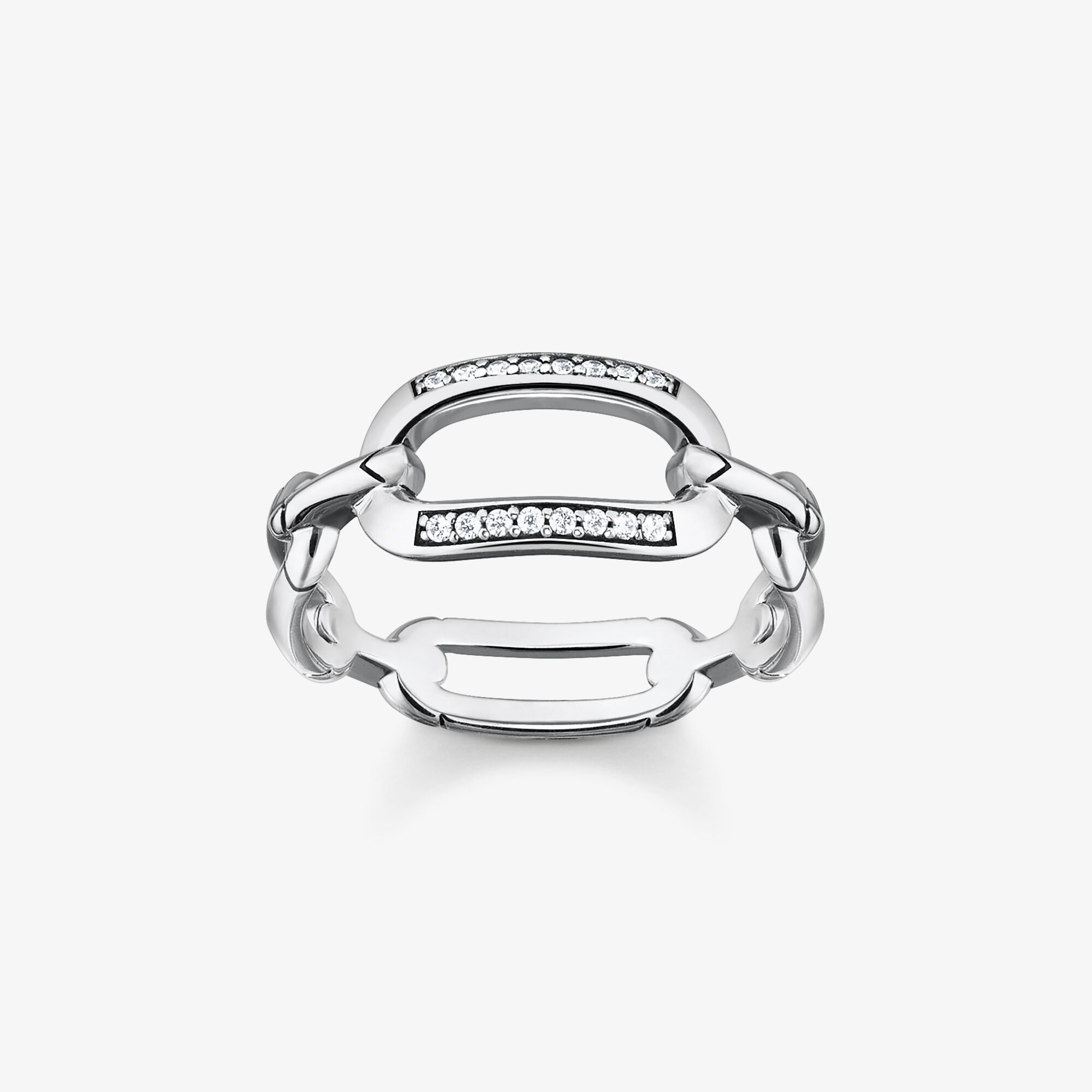 THOMAS SABO Ring Glieder silber, Sterlingsilber, Größe: 52, Damen