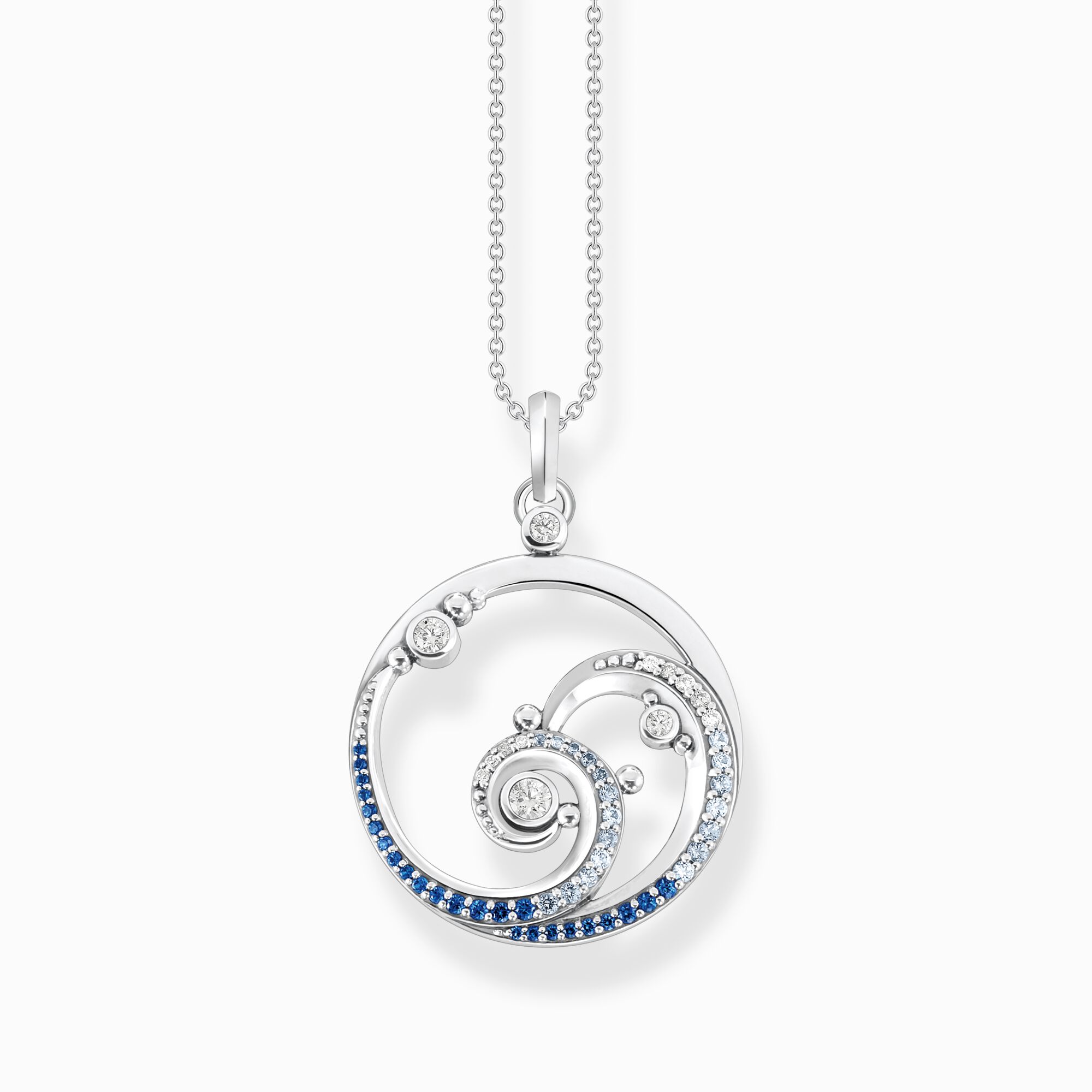 Necklace wave with blue stones from the  collection in the THOMAS SABO online store