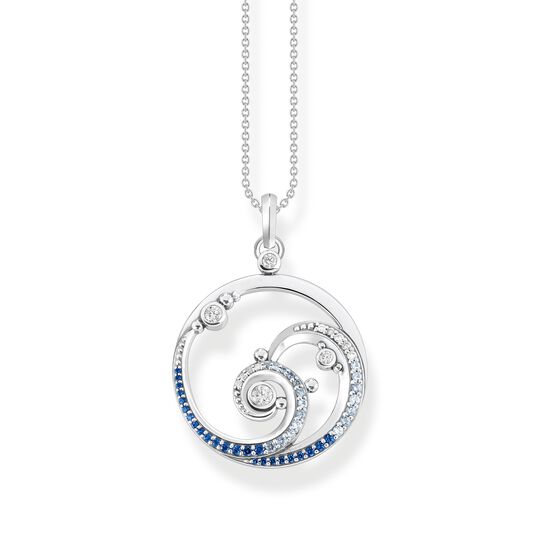 Necklace wave with blue stones from the  collection in the THOMAS SABO online store