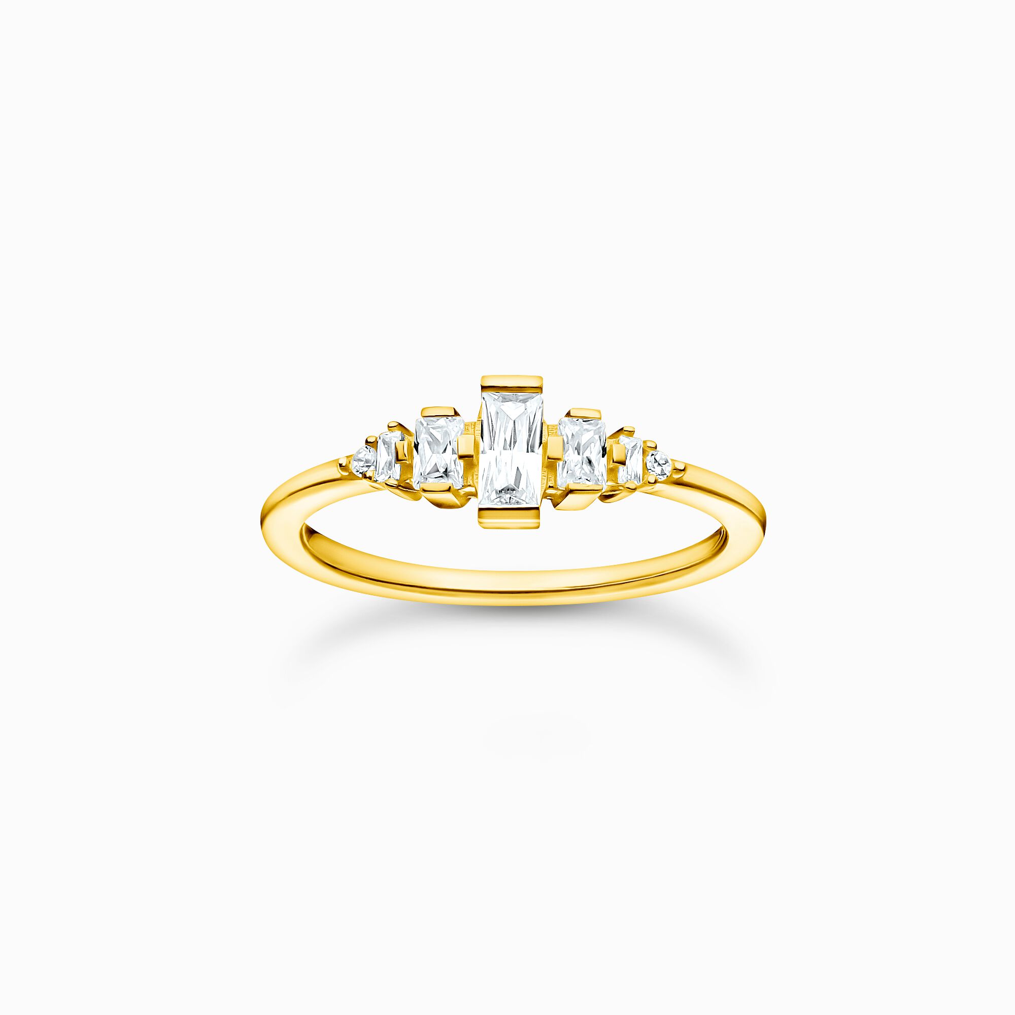 Ring vintage white stones gold from the Charming Collection collection in the THOMAS SABO online store