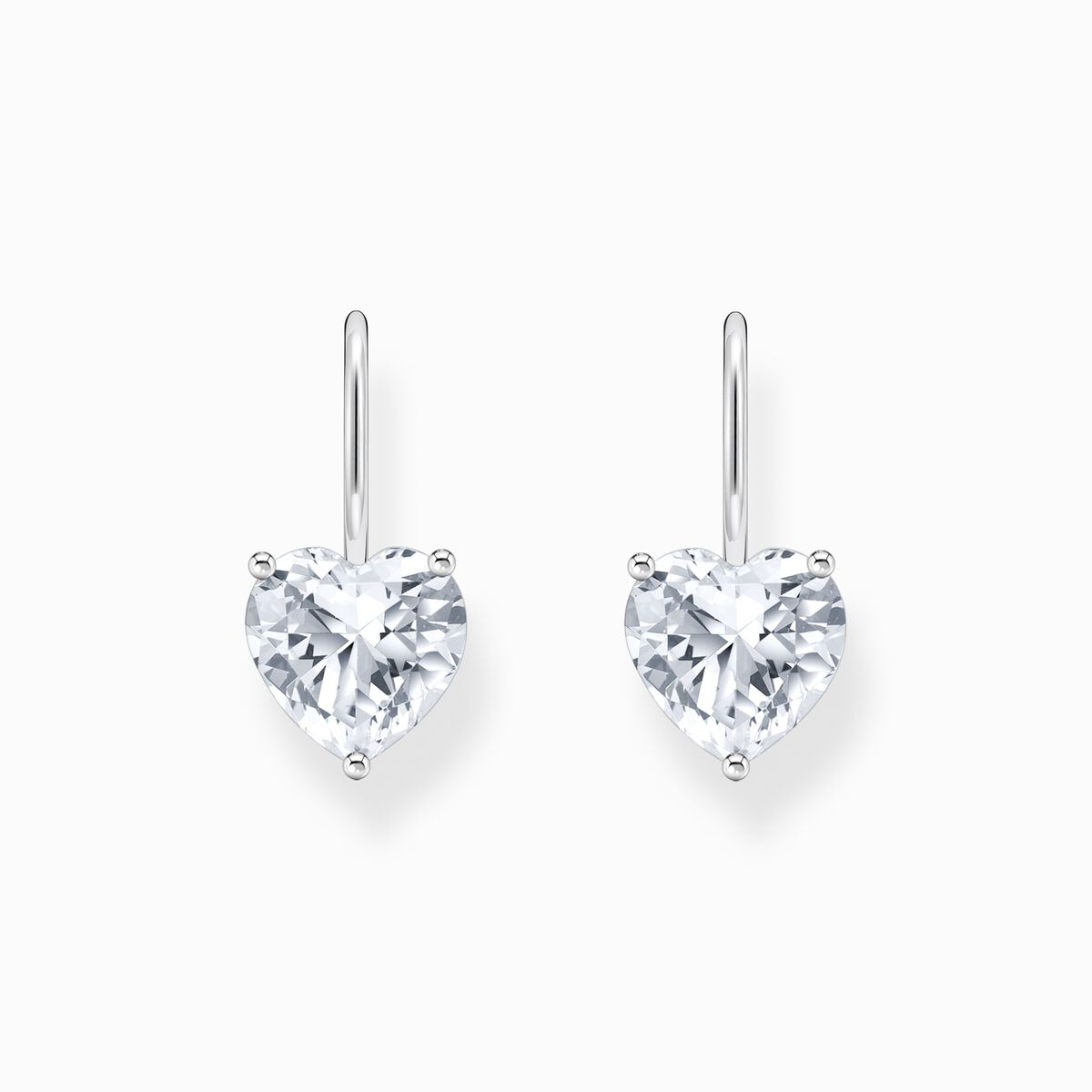 Ohrhänger mit weißem Zirkonia-Herz Silber | THOMAS SABO