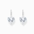 Silver earrings with white heart-shaped zirconia from the  collection in the THOMAS SABO online store