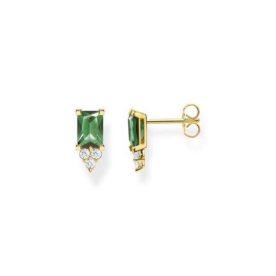 Ear studs green stone gold from the  collection in the THOMAS SABO online store