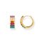 Hoop earrings colourful stones pav&eacute; gold from the  collection in the THOMAS SABO online store