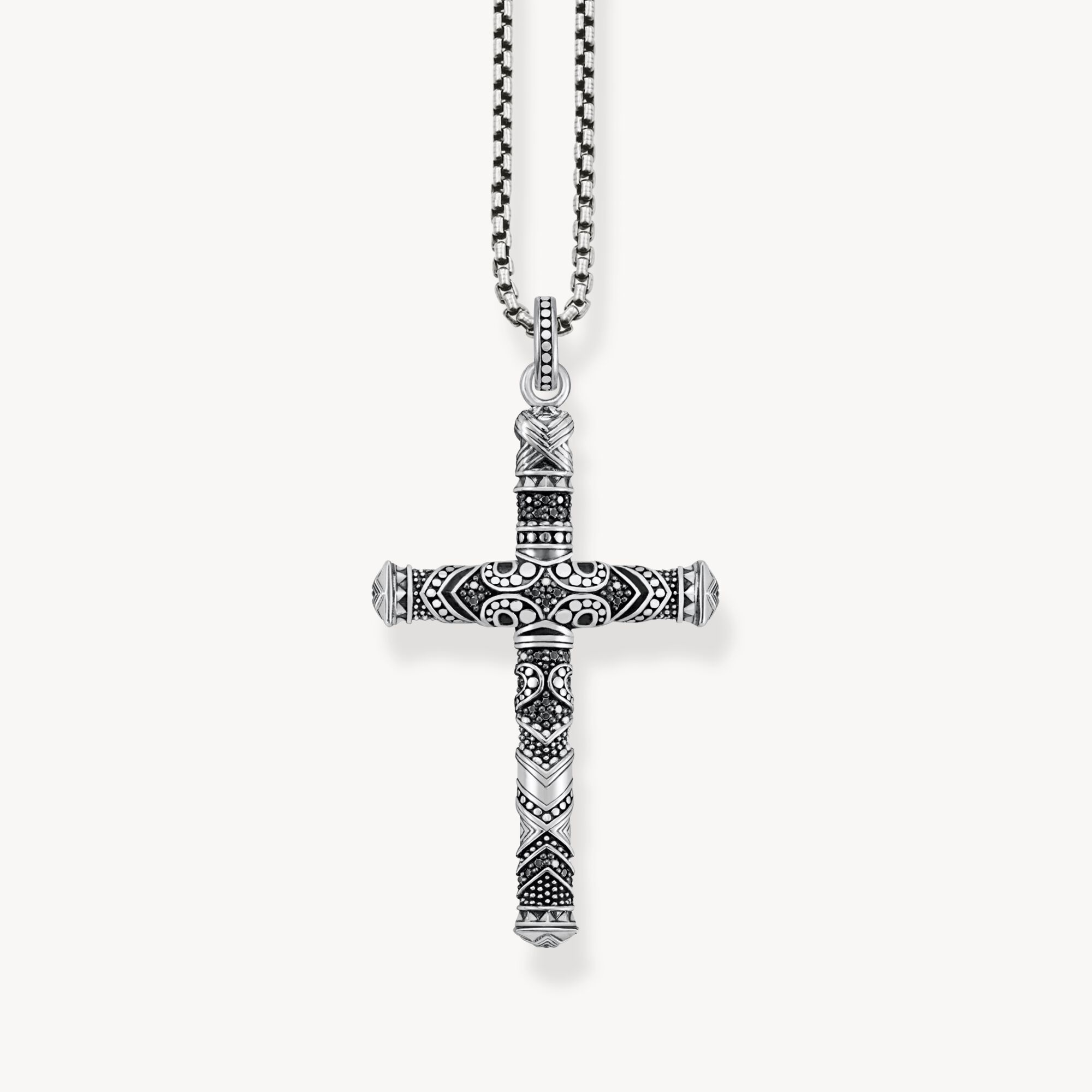 Jewellery set necklace maori cross silver blackened from the  collection in the THOMAS SABO online store