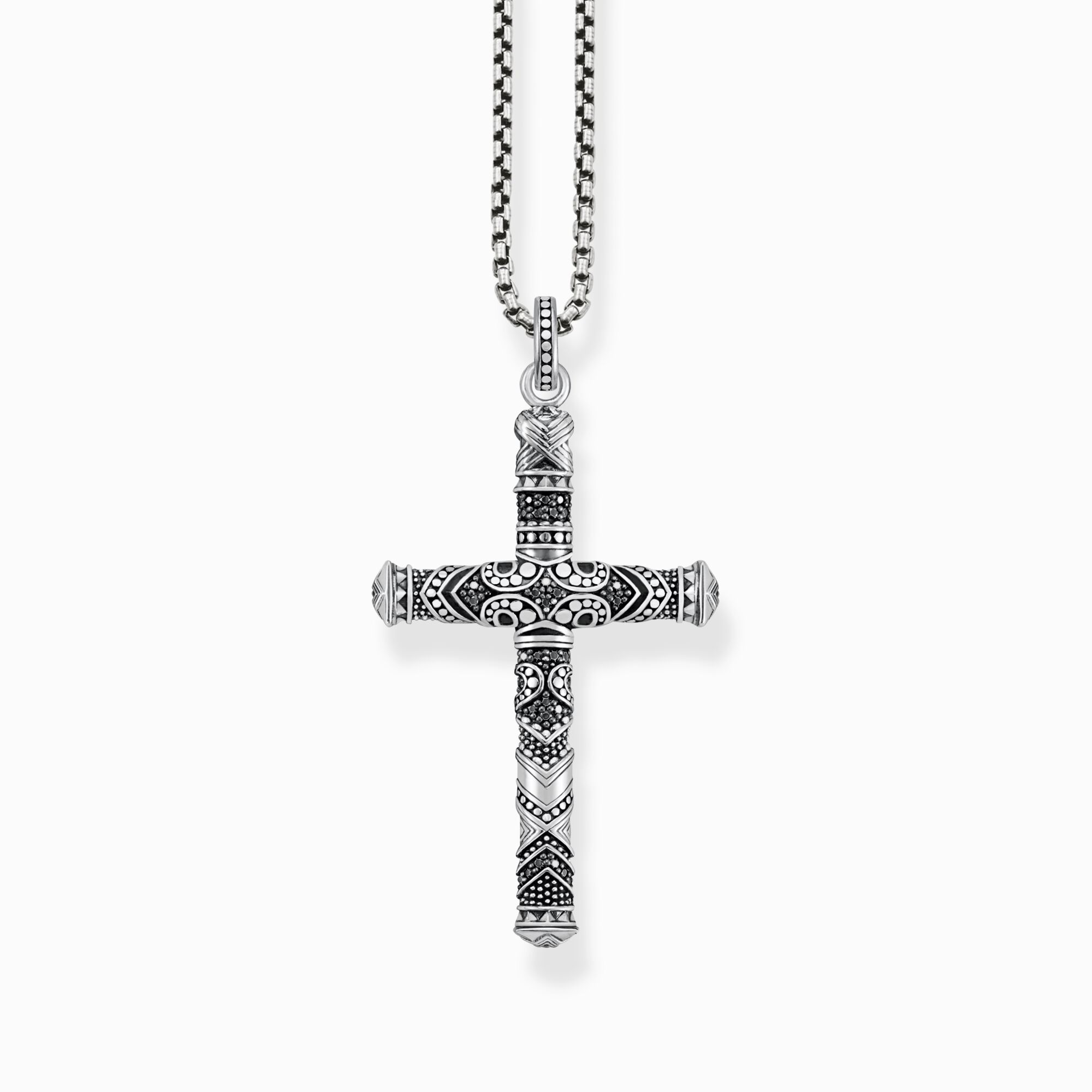 Set de joya cadena cruz maor&iacute; plata ennegrecida de la colección  en la tienda online de THOMAS SABO