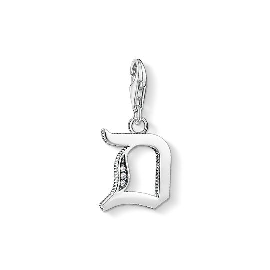 Charm pendant letter D silver from the Charm Club collection in the THOMAS SABO online store