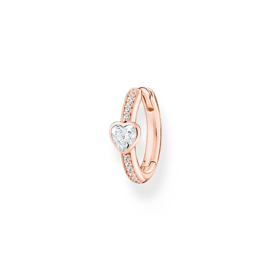 Aro con coraz&oacute;n y piedras blancas oro rosado de la colección Charming Collection en la tienda online de THOMAS SABO