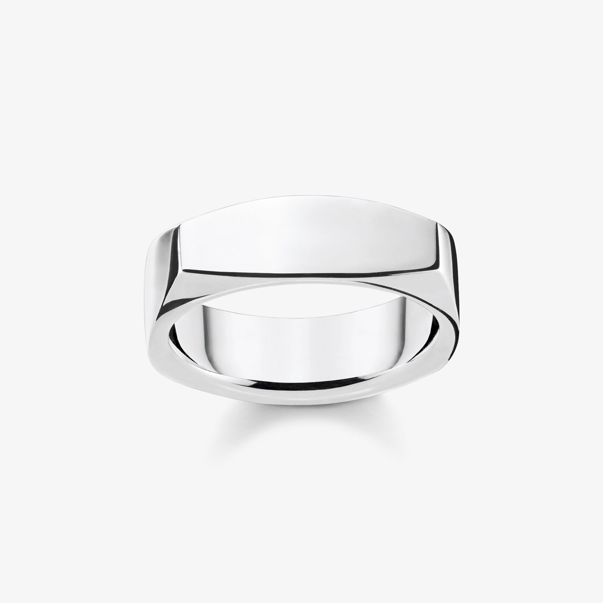 THOMAS SABO Ring Eckig silber, Sterlingsilber, Größe: 54, Unisex