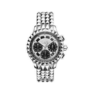 Men&rsquo;s watch Rebel at Heart Chronograph silver black bicolor from the  collection in the THOMAS SABO online store