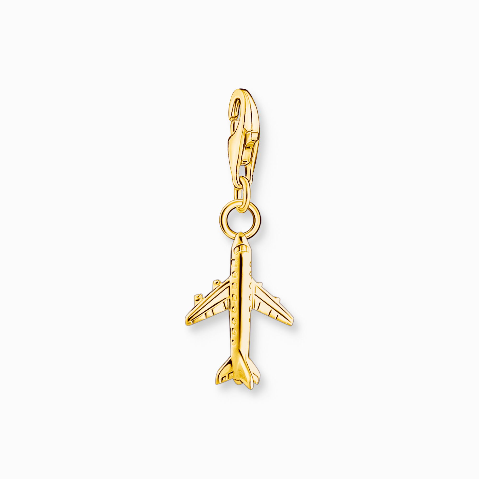 Charm pendant aeroplane gold plated from the Charm Club collection in the THOMAS SABO online store