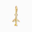 Charm pendant aeroplane gold plated from the Charm Club collection in the THOMAS SABO online store