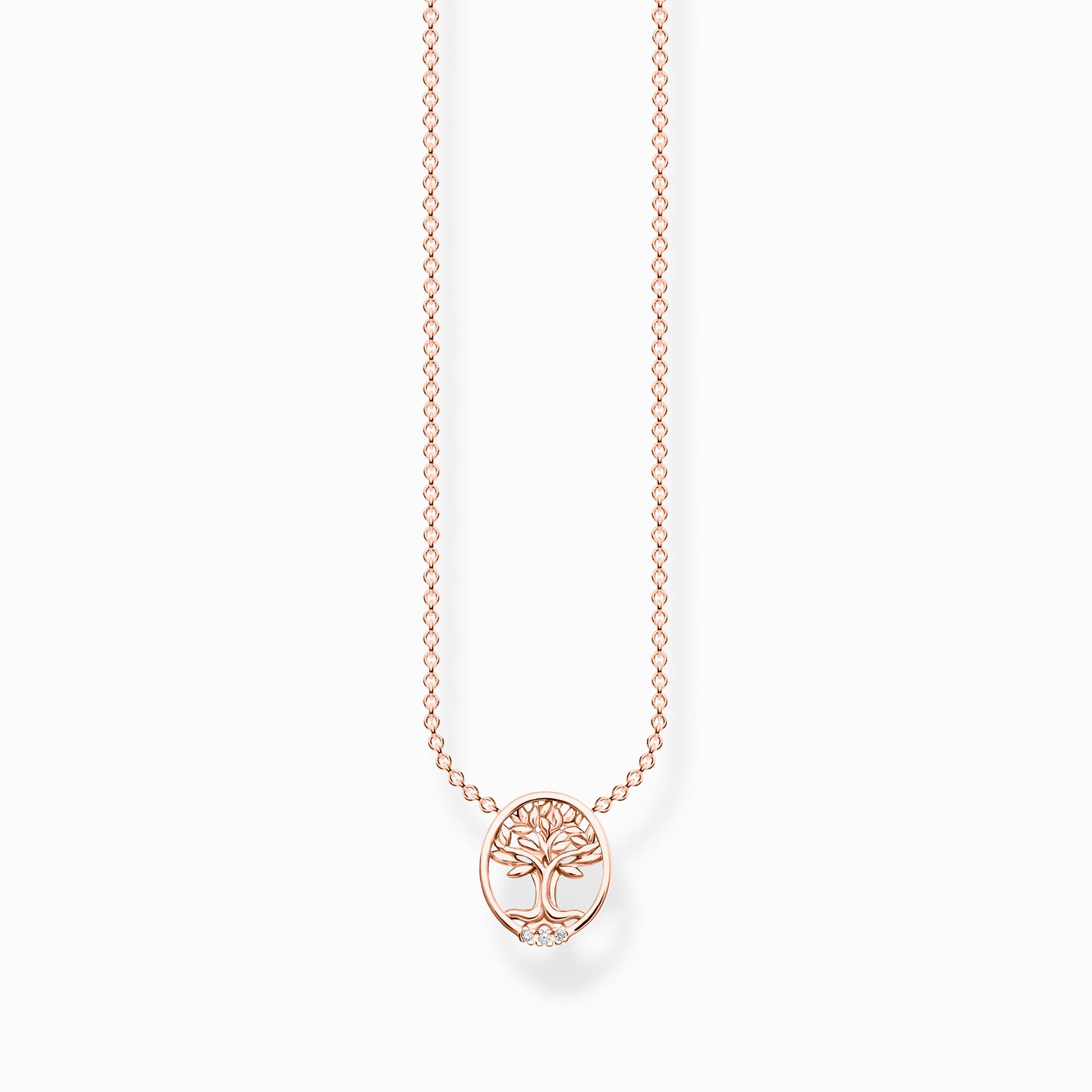 Cha&icirc;ne Tree of Love avec pierres blanches or rose de la collection Charming Collection dans la boutique en ligne de THOMAS SABO