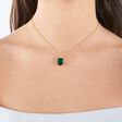 Necklace with green and white stones gold plated from the  collection in the THOMAS SABO online store