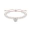 Bracelet perles blanche c&oelig;ur avec pav&eacute; de la collection Charming Collection dans la boutique en ligne de THOMAS SABO