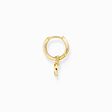 Single hoop earring with eyelet for charms yellow-gold plated from the Charm Club collection in the THOMAS SABO online store