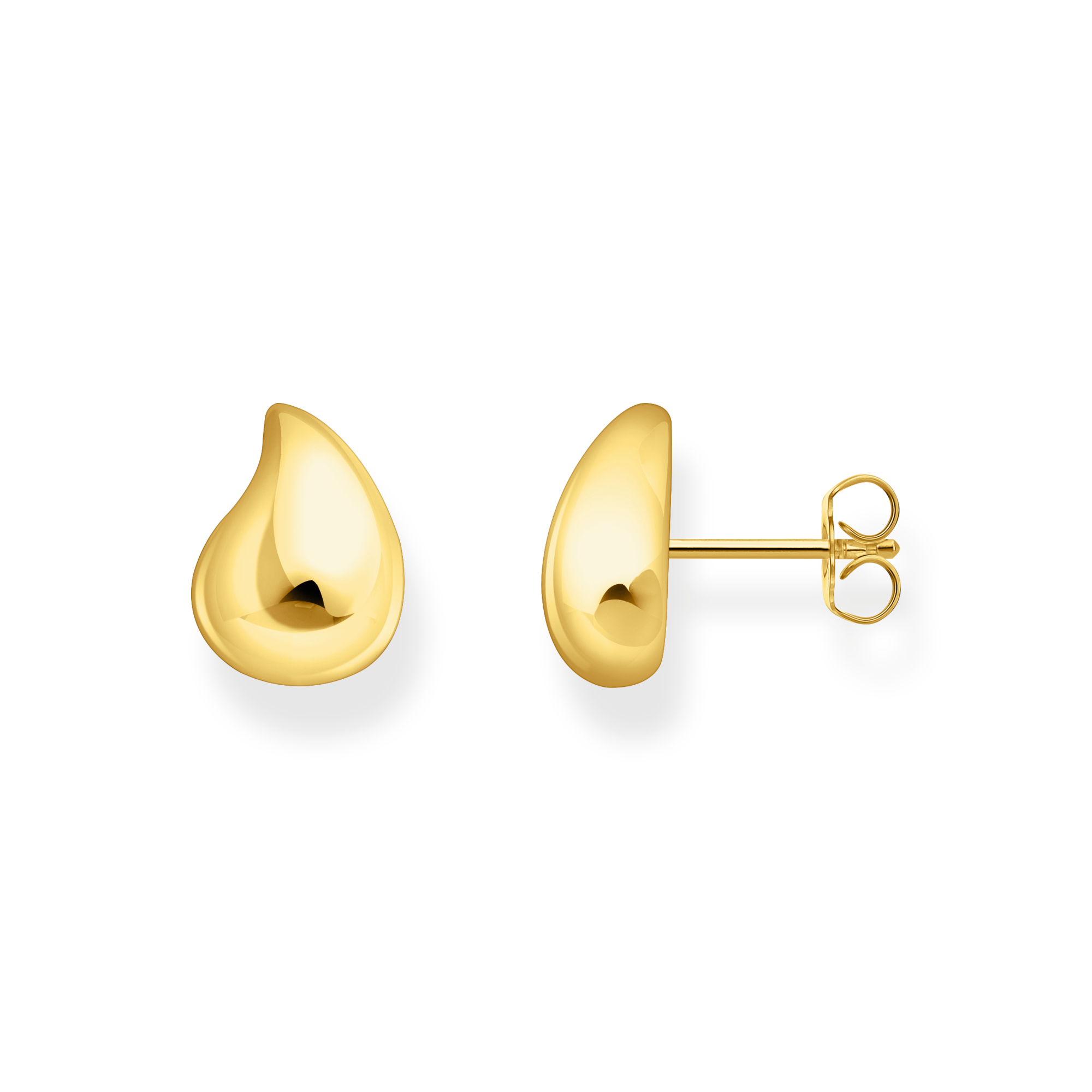 Thomas Sabo Tropfen-Ohrstecker mit organischer Form vergoldet gelbgoldfarben H2303-413-39