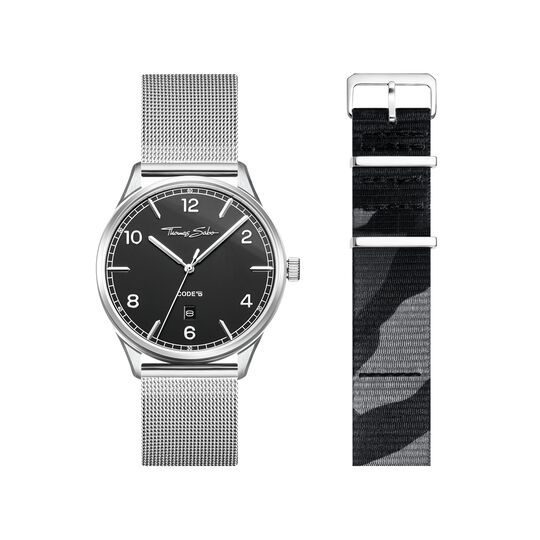 thomassabo.com | Set Code TS schwarze Uhr und Camouflage Armband