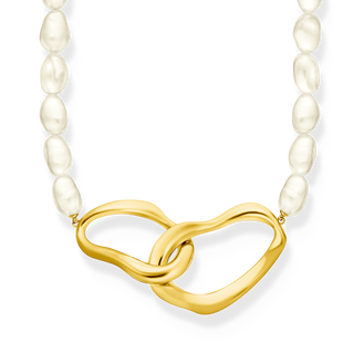 Gold-plated pearl necklace Natural Beauty from the  collection in the THOMAS SABO online store