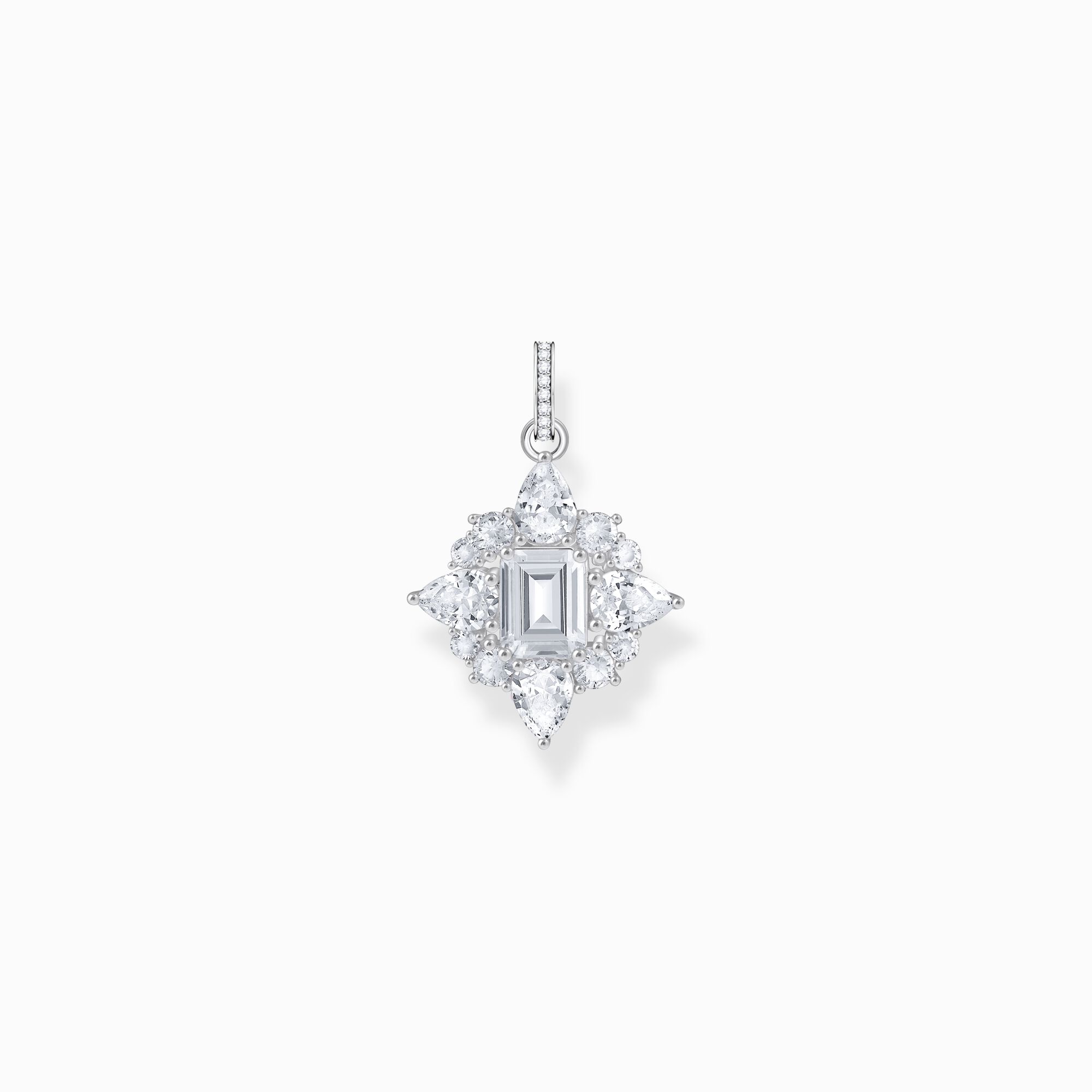 Silver pendant with white zirconia stones from the  collection in the THOMAS SABO online store