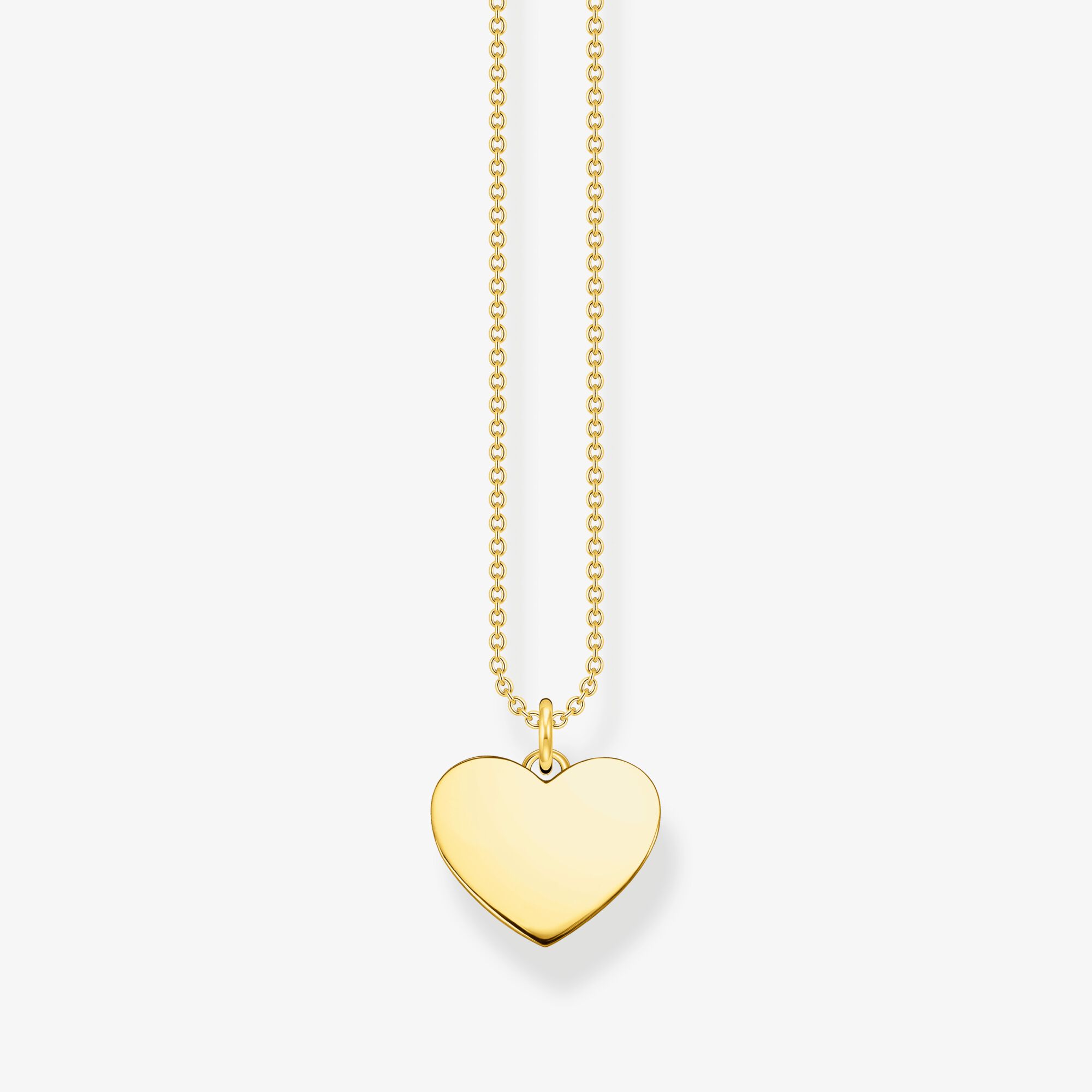 THOMAS SABO Kette Herz gold, Sterlingsilber Gelbgold vergoldet, Größe: 45 cm, Damen