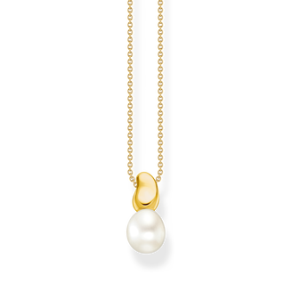 Gold-plated necklace with pearl pendant Natural Beauty from the  collection in the THOMAS SABO online store