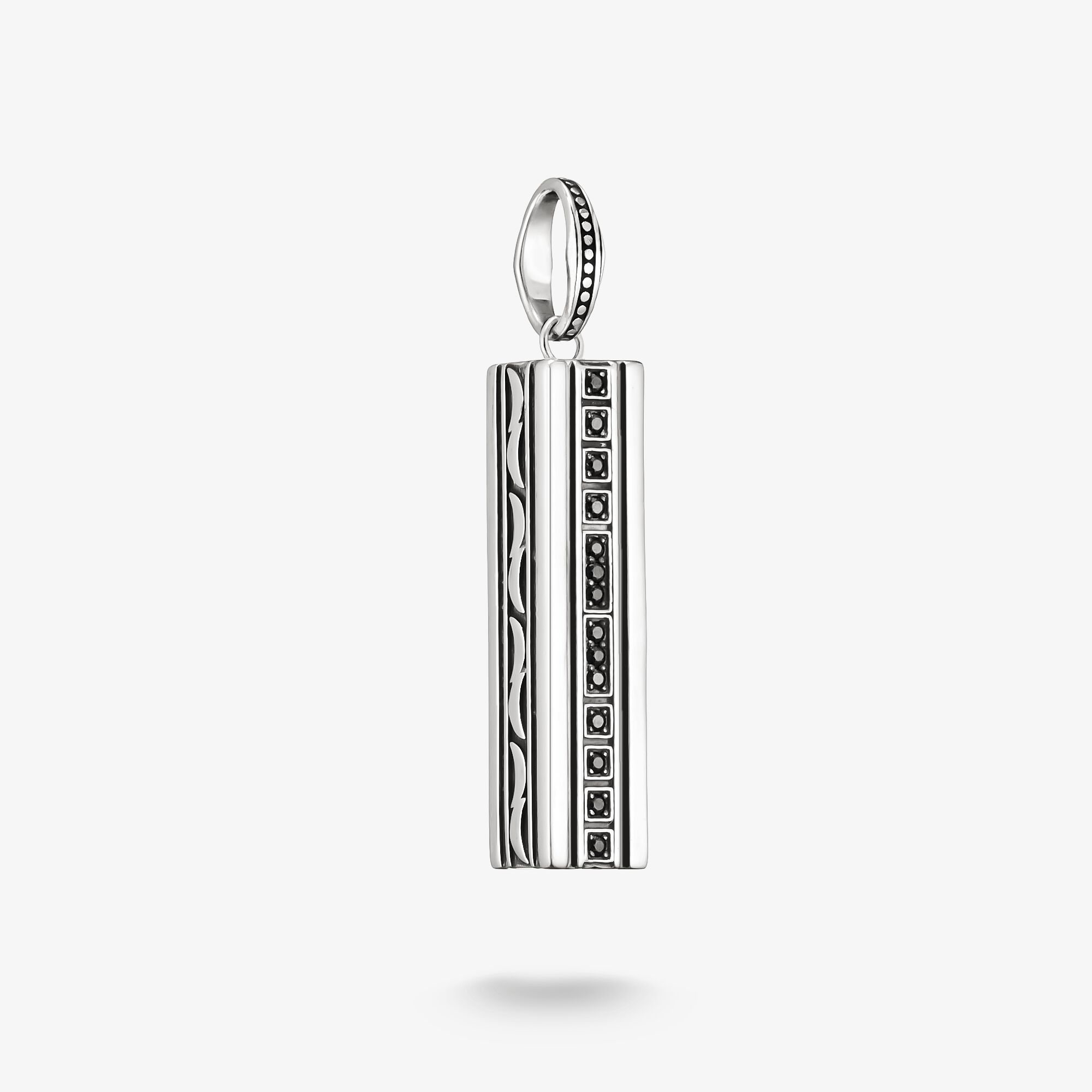 THOMAS SABO Pendentif zirconiums noirs argent, Argent sterling, Taille: one size, homme