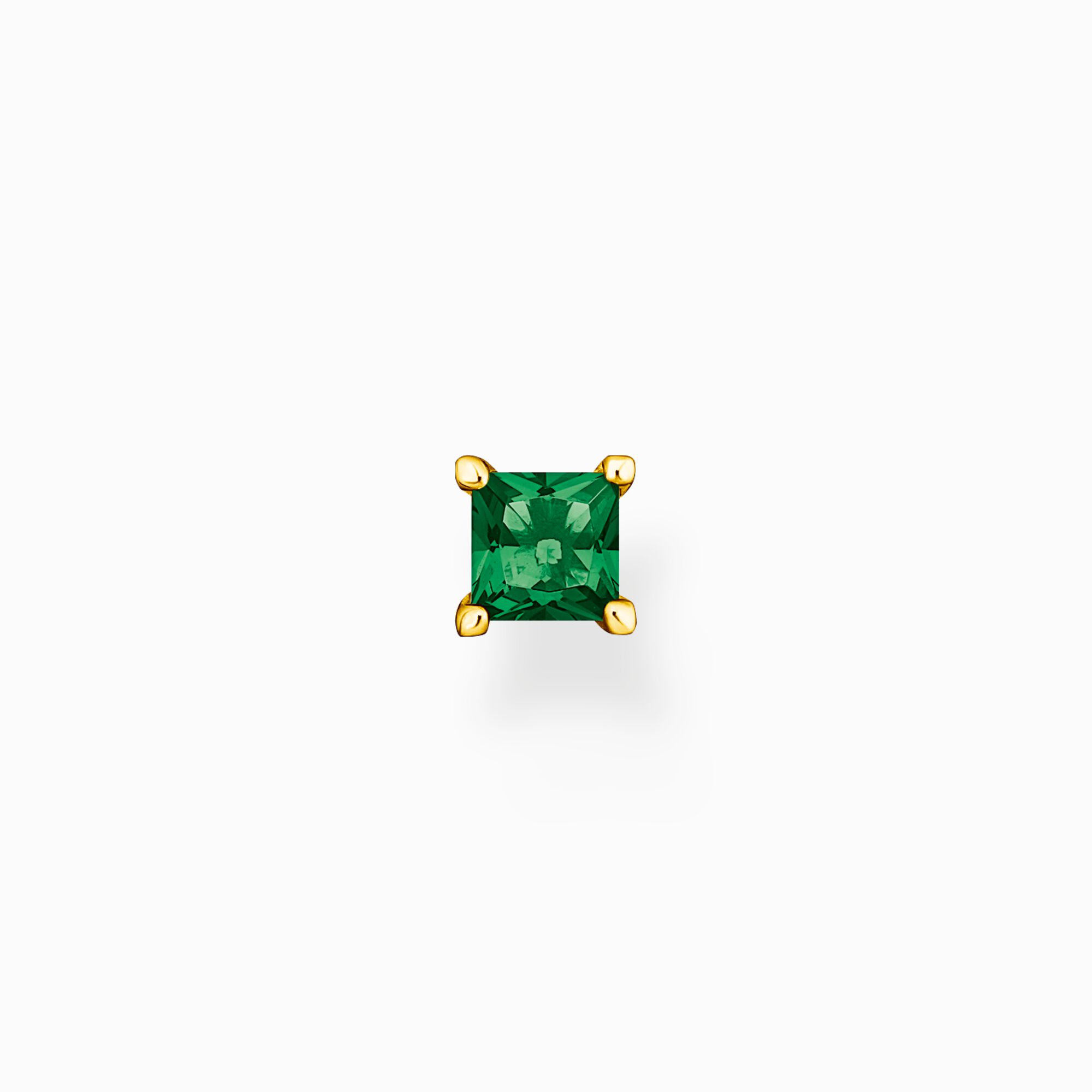 Clou d&#39;oreille unique avec pierre vertes or de la collection Charming Collection dans la boutique en ligne de THOMAS SABO