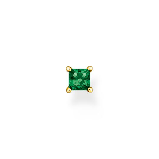 Single ear stud with green stone gold from the Charming Collection collection in the THOMAS SABO online store