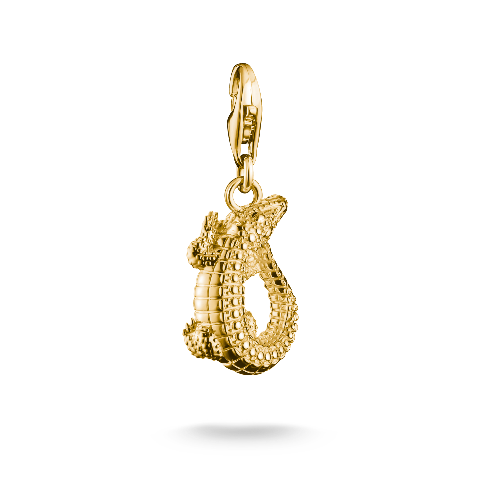 Thomas Sabo Charm-Anhänger Krokodil 18k Vergoldung gelbgoldfarben 2218-427-39