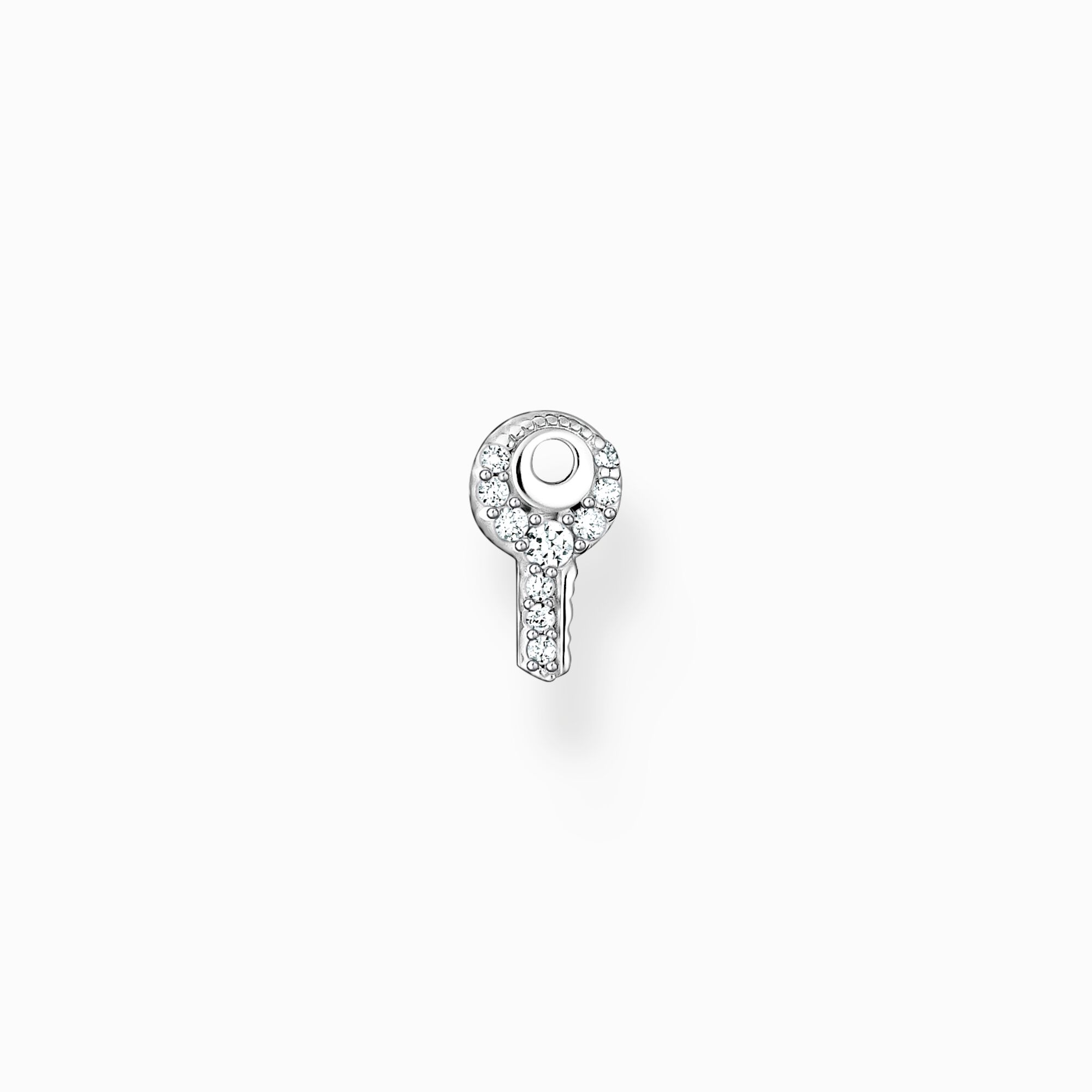 Clou d&#39;oreille unique cl&eacute; pierres blanches argent de la collection Charming Collection dans la boutique en ligne de THOMAS SABO