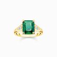 Ring with green and white stones gold plated from the  collection in the THOMAS SABO online store