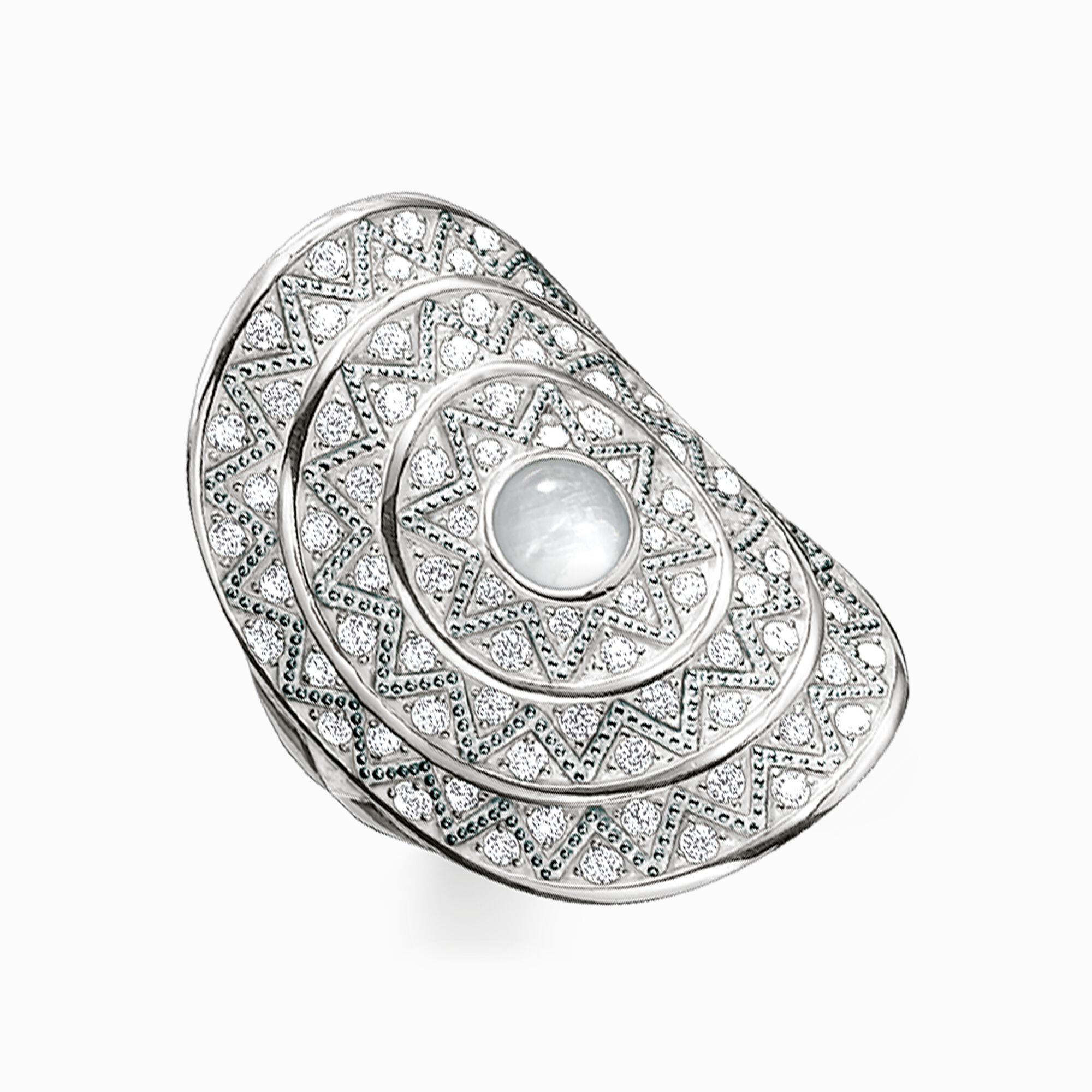 Ring white zig zag from the  collection in the THOMAS SABO online store