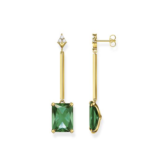 Earrings green stone gold from the  collection in the THOMAS SABO online store