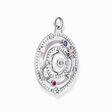 Silver blackened pendant with half-ball and colourful stones from the  collection in the THOMAS SABO online store