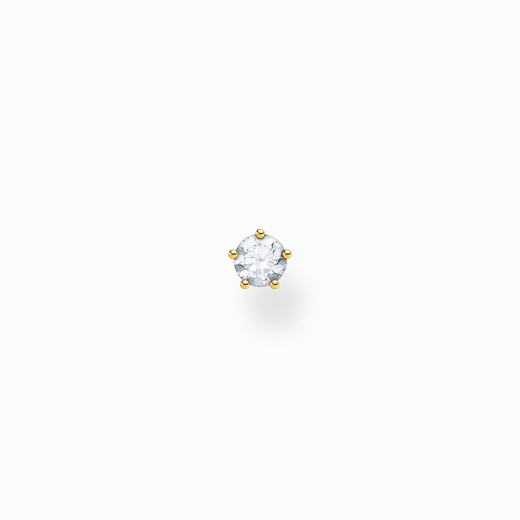 Single ear stud white stone gold from the Charming Collection collection in the THOMAS SABO online store