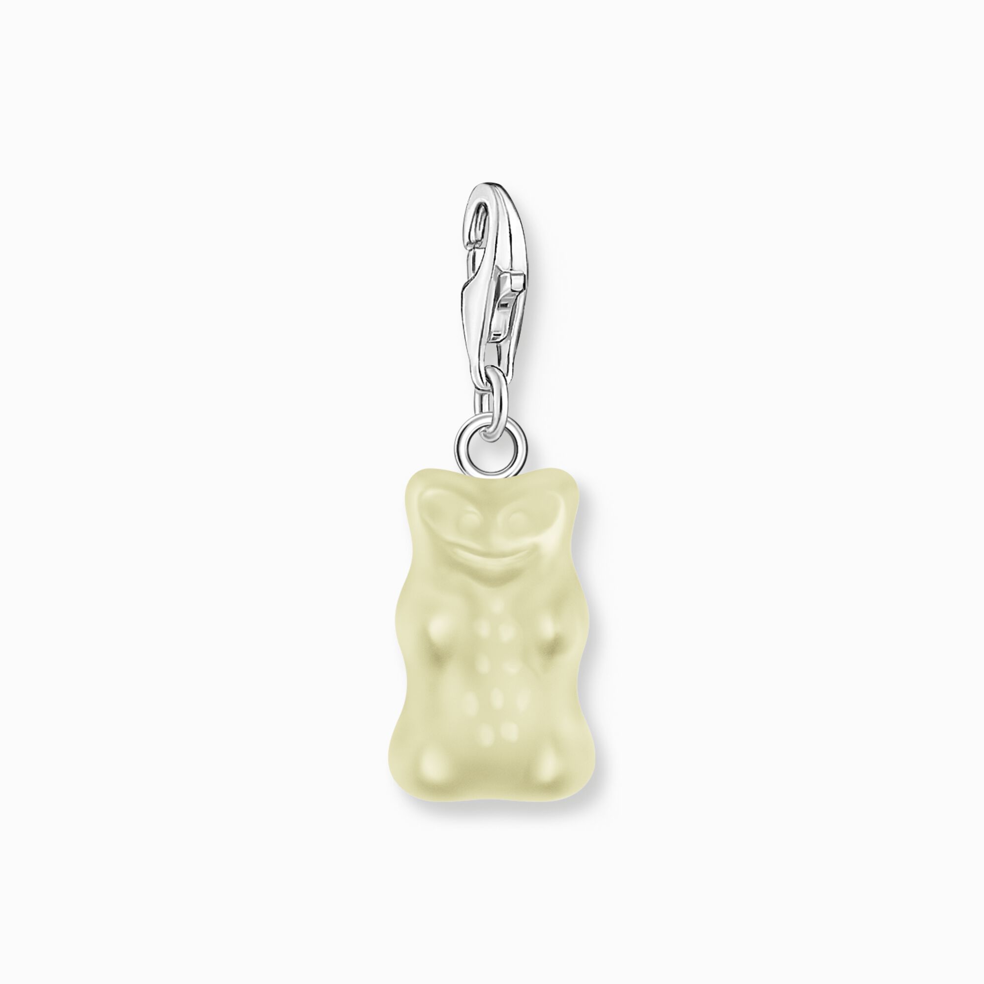 Silver charm pendant goldbears in white from the Charm Club collection in the THOMAS SABO online store