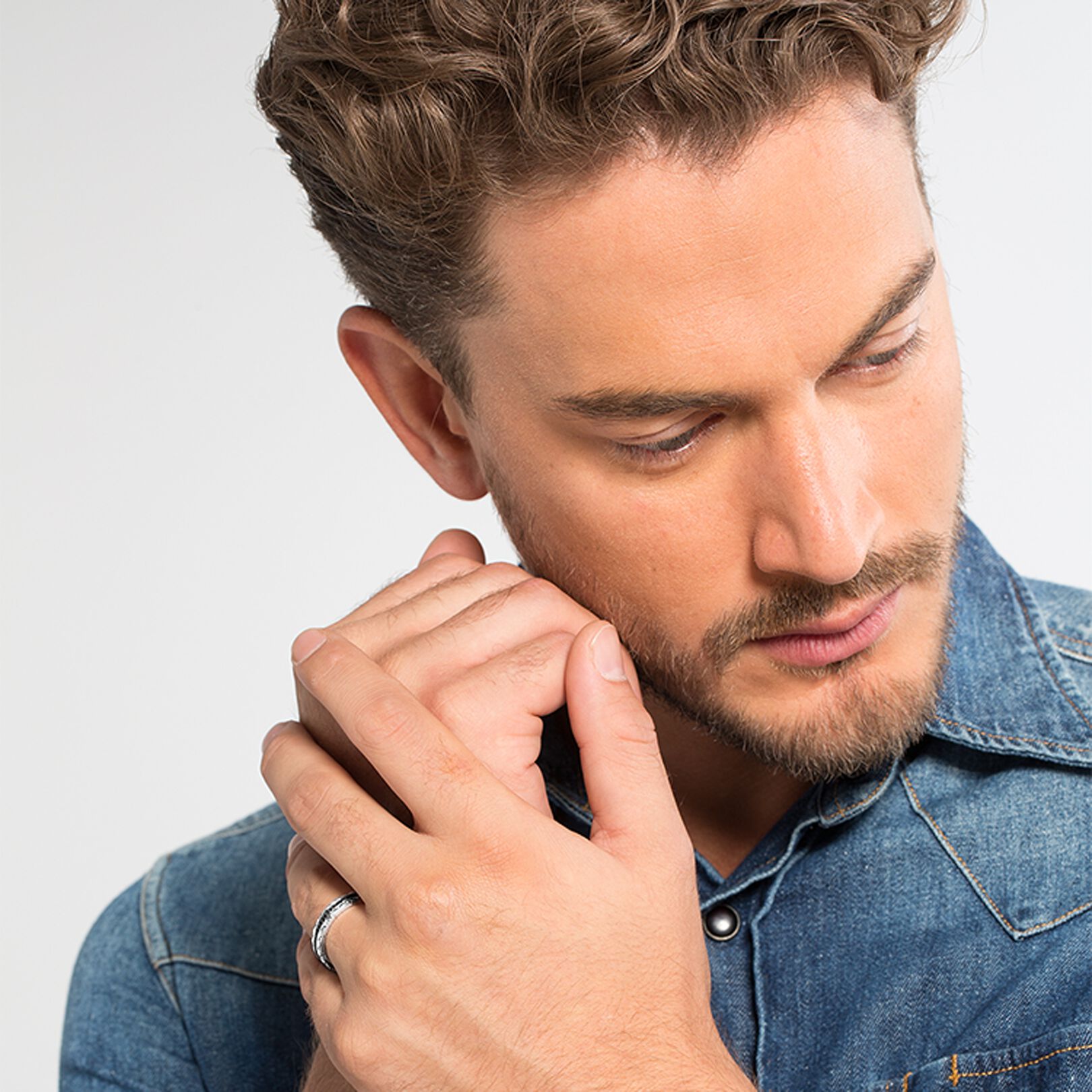 Thomas Sabo Mens Angular silver ring