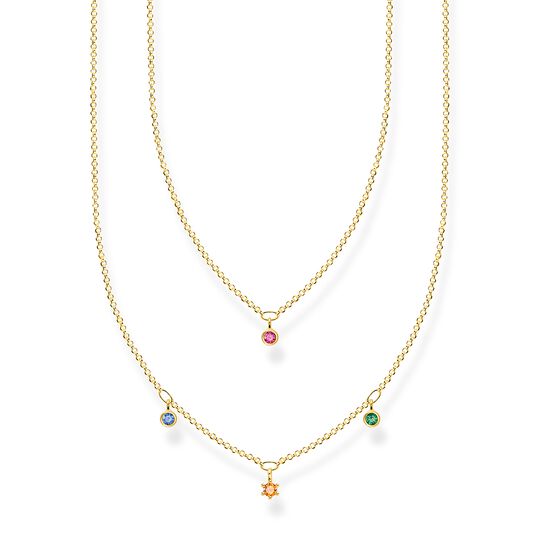 Cadena doble dorado con piedras de colores de la colección Charming Collection en la tienda online de THOMAS SABO