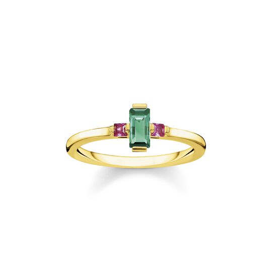 Ring stone baguette cut, green from the  collection in the THOMAS SABO online store