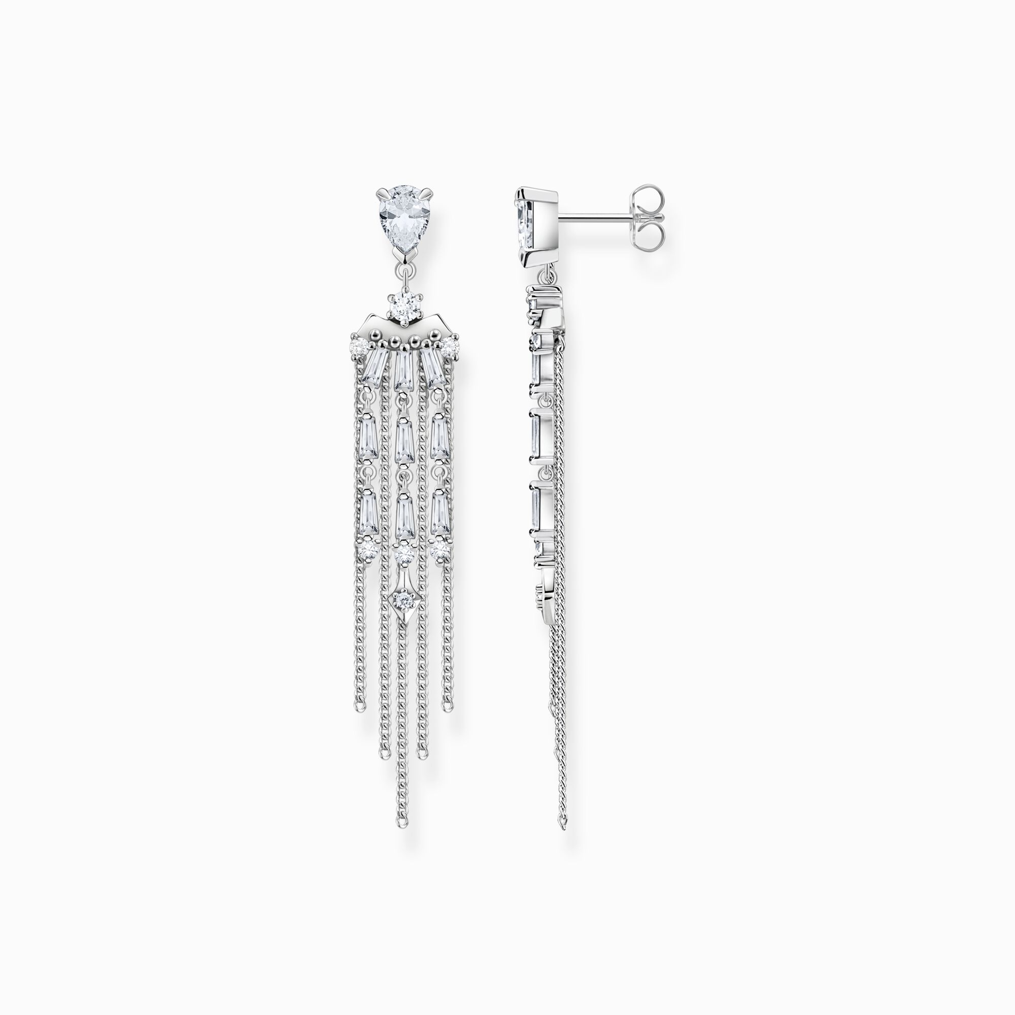Earrings with winter sun rays silver from the  collection in the THOMAS SABO online store