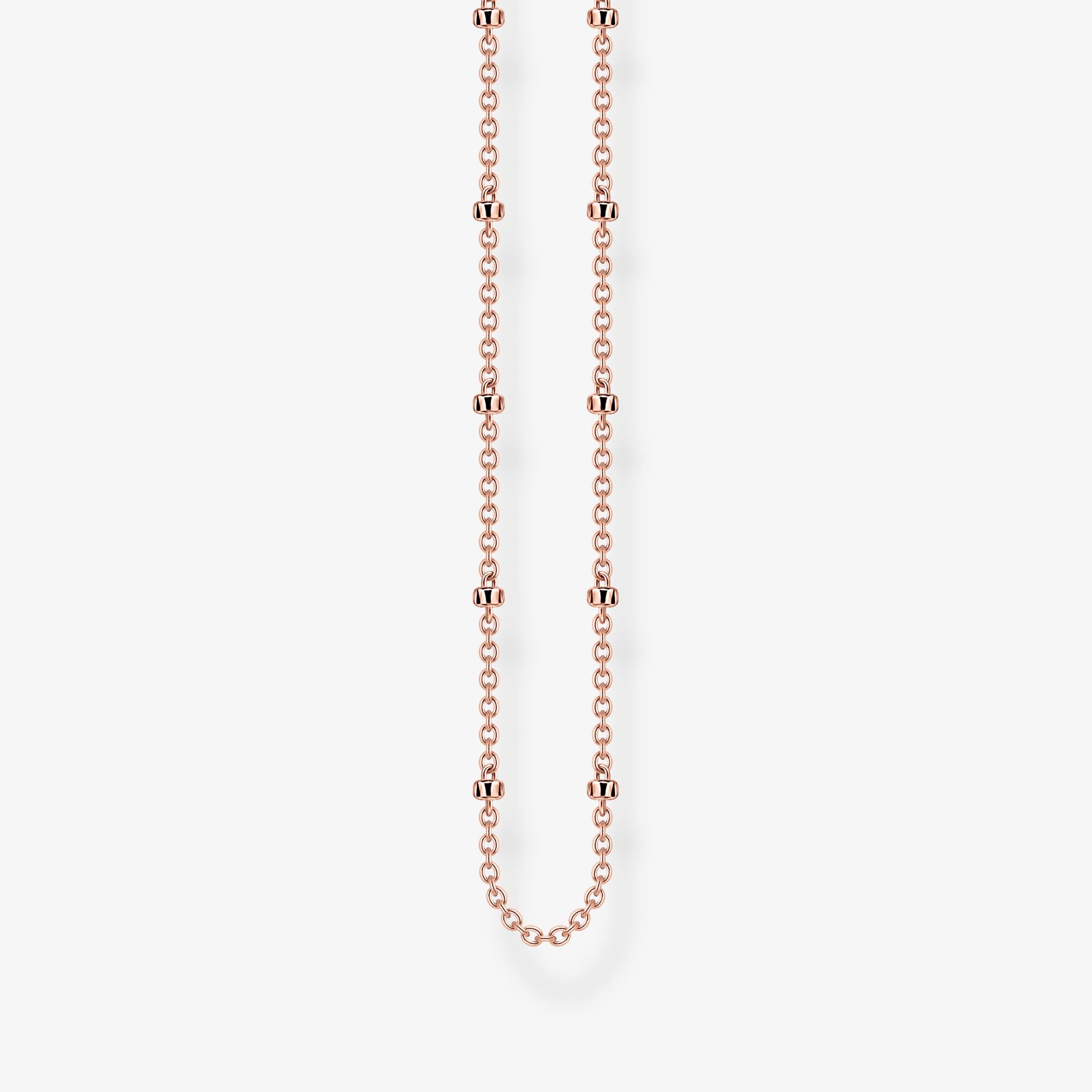 THOMAS SABO Erbskette roségold Stärke 1,6 mm, Sterlingsilber Roségold vergoldet, Größe: 90 cm, Unisex
