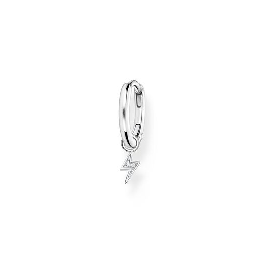 Single hoop earring with flash pendant silver from the Charming Collection collection in the THOMAS SABO online store
