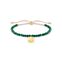 Armband gr&uuml;ne Perlen mit Kleeblatt gold aus der Charming Collection Kollektion im Online Shop von THOMAS SABO